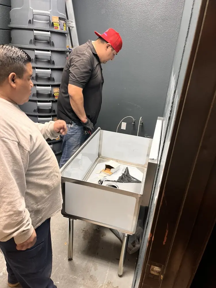 Commercial plumbing and sink installation in Providence